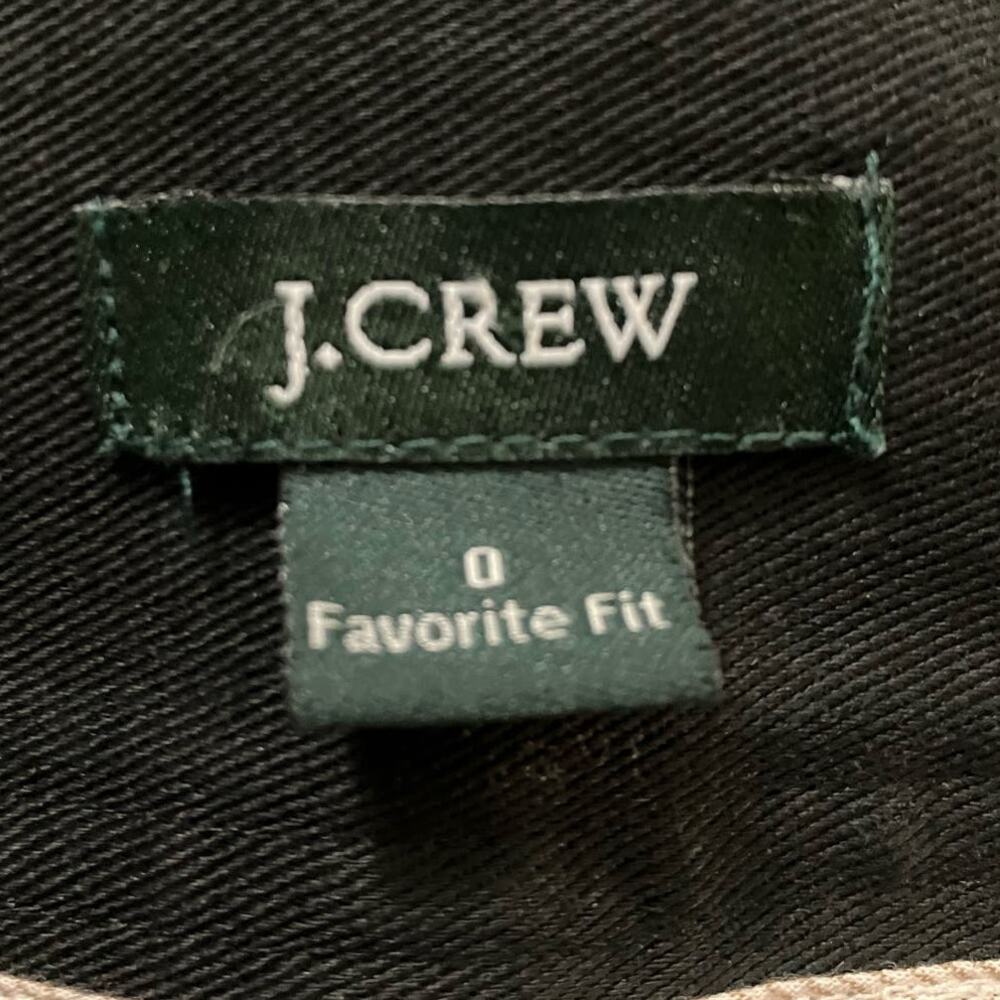 J. Crew Women's Black Cotton/Linen Favorite Fit Bootcut 32.5" Inseam Pants SZ 0 - Picture 7 of 9